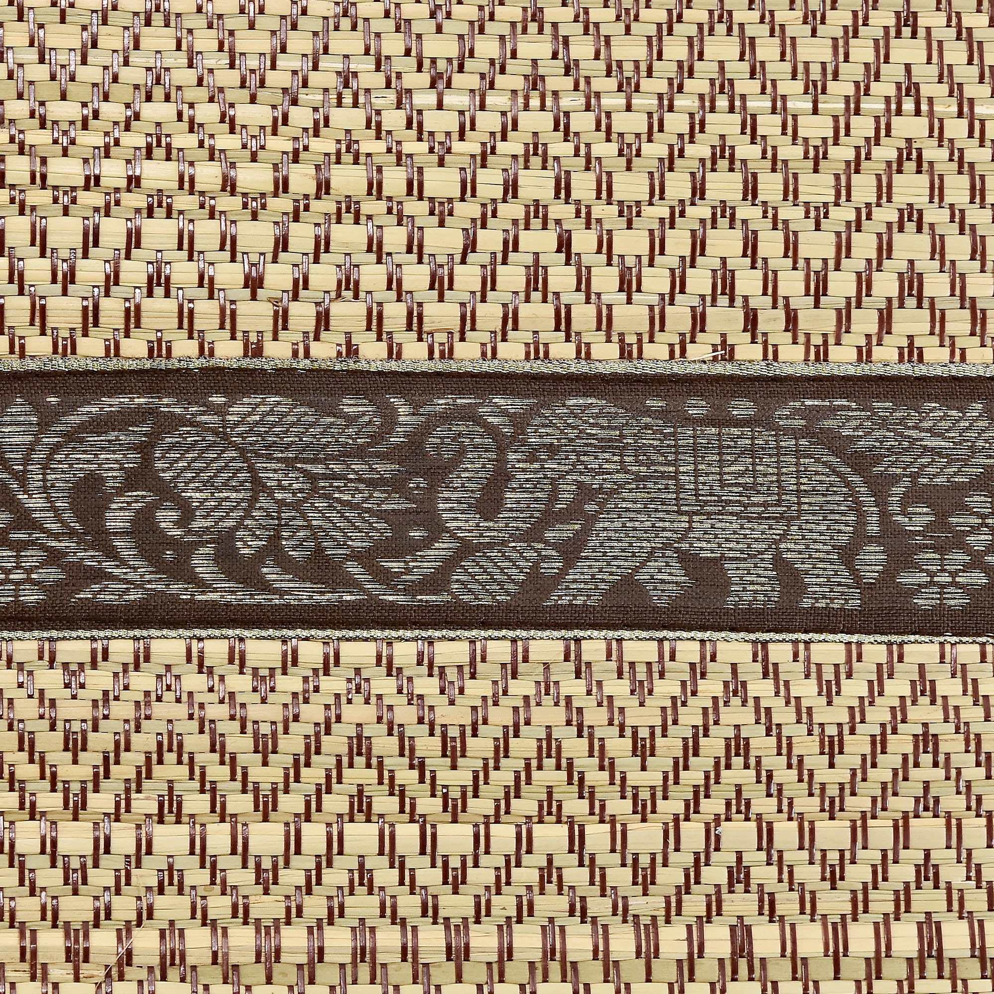 Set Of 4 Mighty Elephant Gold Silk Trim Reed Placemats And Coasters Set Of 4 Mighty Elephant Gold Silk Trim Reed Placemats And Coasters â