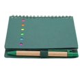 thumbnail image 2 of Portable Laptop Simple Leather Notebook with Double Coil Student Notepad with Insert Pen Business Office, 2 of 5