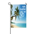 thumbnail image 1 of Bandera de Jardín Día de San Valentín ABPHQTO Playa Tropical Palmeras de Coco 30x45 cm, 1 of 1