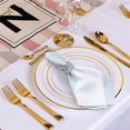 thumbnail image 4 of Oleegame 2PC Stainless Steel Cutlery Set Decorative Tableware Napkin Paper Circle Crafts Creative Decoration Silver, 4 of 6