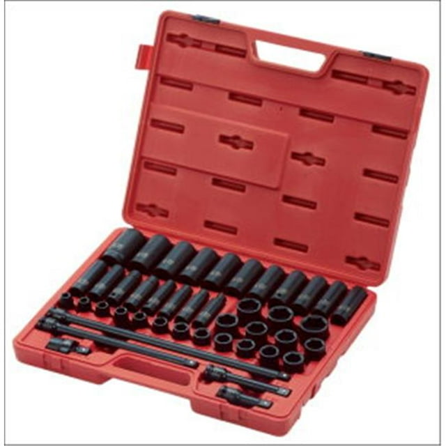 Douille d'Impact Métrique 0,5 Maste - Ensemble de 43 Pcs