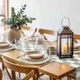 thumbnail image 6 of Sage Green Plaid Round 15 Inch Placemats Set of 2, Farmhouse Green White Checkered Lace HeatResistant Non Slip Place Mats for Dining Table, Wipeable Braided Kitchen Table Mats for Housewarming, 6 of 9