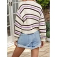 thumbnail image 4 of Women'S Oversized Cropped Cardigan Sweater Open Front Long Sleeve Button Down Knit Outwear L, 4 of 5