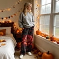 thumbnail image 3 of Trgacdwlo Halloween Fleece Pajama Pants for Women Fuzzy Loose Fit Sleepwear Lounge Pants Women Funny Ghost Graphic Winter Warm Womens Pajama Bottoms, 3 of 5