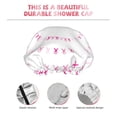 thumbnail image 5 of Balery Breast Cancer Awareness (4) Shower Caps, Double Layer Waterproof Shower Cap, Double Layers Reusable Shower Cap With Soft Comfortable For Long Thick Hair Soft Bath Shower Hair Caps, 5 of 9