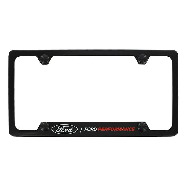 Ford Performance Wordmark Black Coated License Plate Frame Holder 4