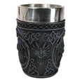 thumbnail image 4 of Set Of 2 Gothic Fantasy Moon Voyage Of The Dragon Celtic Knotwork Shot Glasses, 4 of 10