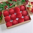 thumbnail image 5 of Christmas Ball Ornaments Shatterproof, 12 Pcs Exquisite Velvet Christmas Balls Flocked Christmas Tree Ball Ornaments, Hanging Ball Ornaments for Christmas Tree Holiday Wedding Party, 3.14 Inch White, 5 of 9