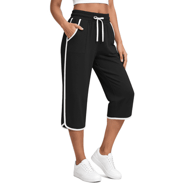 Rosvigor Capris Pants for Women High Waisted Lightweight Athletic Pants Summer Casual Joggers with Pockets