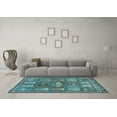 thumbnail image 3 of Ahgly Company Indoor Square Animal Light Blue Traditional Area Rugs, 7' Square, 3 of 4