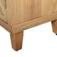 thumbnail image 3 of GDF Studio 59" Vintage Brown Accent Cabinet, 4-Door Carved Wood Buffet Media Console, Living Room, Natural, 3 of 10