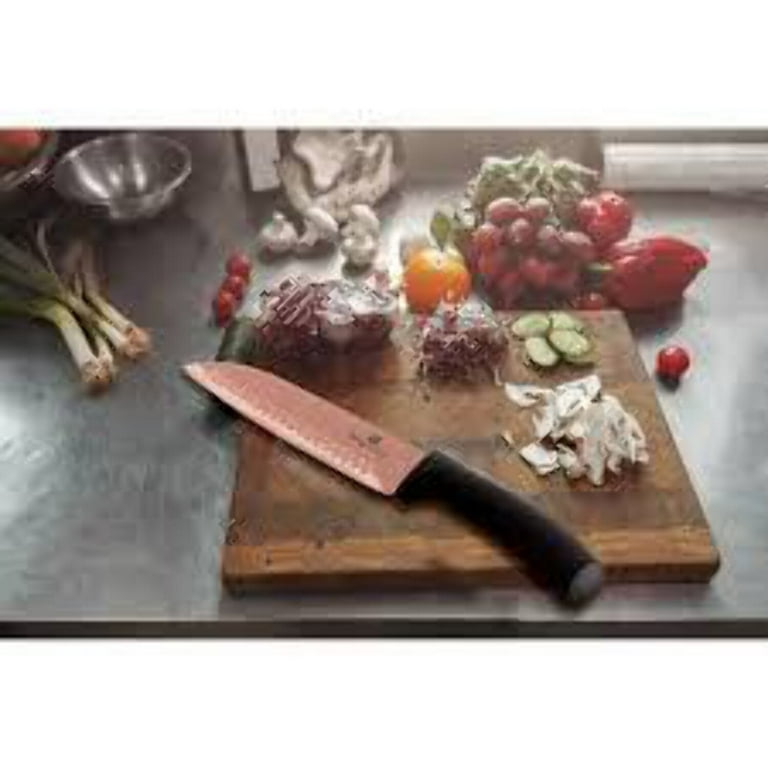 3-Pieces Rainbow Titanium Finish Kitchen Knife Set with Soft, Non