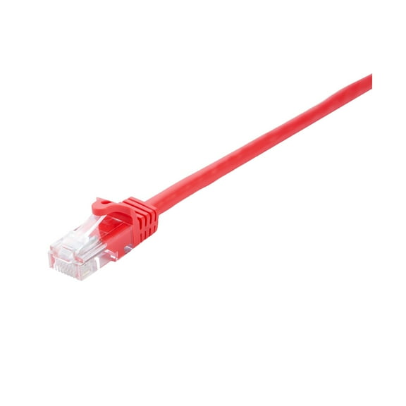 V7 3.3 ft. Cat6 Unshielded UTP RJ45 Male to RJ45 Male Network Cable, Red