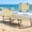 Beige, variant on EDOEMSE Comfy Folding Chaise Lounge Pool Chairs, Outdoor Sun Tanning Chairs with 5-Level Reclining Back, Steel Frame for Beach, Yard, Patio, Red