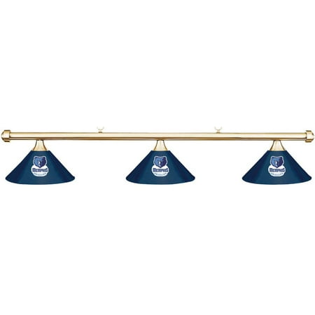

NBA Memphis Grizzlies Blue Metal Shade & Brass Bar Billiard Pool Table Light