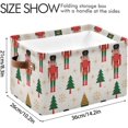 thumbnail image 3 of FREEAMG Christmas Nutcracker Foldable Canvas Storage Bin, Sturdy Fabric Storage Basket with Handles, Storage Cube Box for Organizing Shelf Nursery Toy Closet 1PCS, 3 of 7