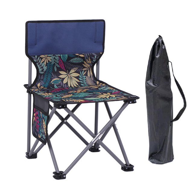 Silla Plegable Para Acampar Al Aire Libre Con Soporte Para La Espalda, Bolsa De Almacenamiento, Silla Portátil Para Pescar En La Playa, Silla De Viaje Kearding HA038691-00