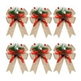 thumbnail image 1 of FOCUSNORM Christmas Tree Toppers Ribbon Bows House Decoration Supplies for Christmas Tree Decorating, 1 of 3
