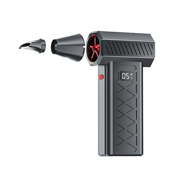 Black Black Thermal Snow Blower 5000W Portable Frost Removal For Car Windshield Defrost Efficient Turbine Tech Built In Battery 8000Mah High Speed Fan Style Black