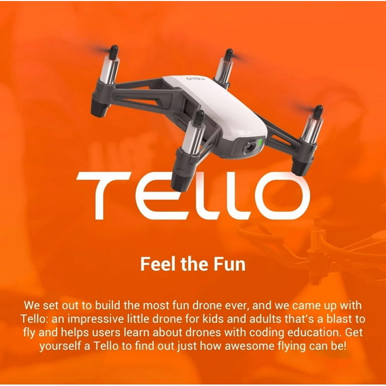 DJI Tello Quadcopter Beginner Drone VR HD Video - Walmart.com