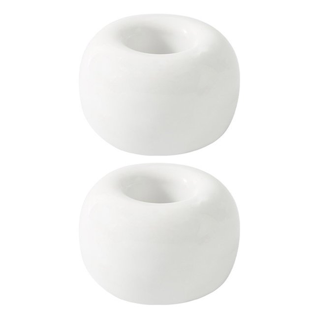 Space-saving Toothbrush Holder 2 Pcs Japanese Style Ceramic Toothbrush Holders Round Solid Color Bases for Bathroom Countertops Toothbrush Storage