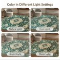 thumbnail image 7 of ODIKA 9'x12' Washable Area Rug Forest Sage Bold Distressed Border Ornate Scroll Decorative Alfombra for Master Suite, California King, Under Bed, Non-Shedding, Easy Care, 7 of 7