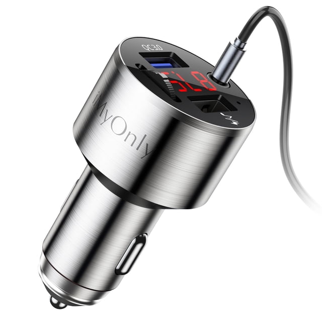 Adaptador de transmisor FM Bluetooth 5.3 iMyOnly QC3.0 totalmente metálico