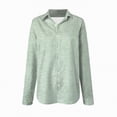 thumbnail image 4 of Towmus Striped Shirt Long Sleeve Women Button Down Shirts Casual Tops Office Work Fall Blouses Trendy Dressy Shirt 5XL, 4 of 5