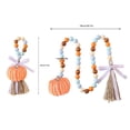 thumbnail image 5 of Fall Wood Prayer Beads Tiered Tray Ornaments Thanksgiving Wooden Bead Garland With Wooden Pumpkin sign For Harvest Thanksgiving Holiday Wood Bead Garland with Tassel 3PCS, 5 of 5