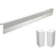 thumbnail image 1 of Baseboarders Basic Series Galvanized Steel Easy Slip-On Baseboard Heater Cover in White (5 ft, Cover + L&R End Caps), 1 of 5