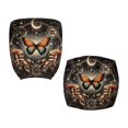 thumbnail image 2 of FKELYI Office Chair Slipcover for Backrest & Cushion Seat 2 Pcs Vintage Butterfly Mushroom Moon Print Stretchable Swivel Computer Chair Cover Dustproof Armchair Protector, 2 of 7