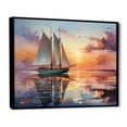 thumbnail image 2 of Designart "Melodic Maritime Adventures I" Sailing Boat Floater Framed Wall Decor, 2 of 7