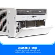 Midea 10,000 BTU Window Air Conditioner, Comfortsense Remote, Wi-Fi and Alexa Compatible, Cools Up to 450 Sq Ft, White
