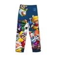 thumbnail image 3 of Lsque Mario Print Men's Pajama Pants, Lounge Pant - Comfortable Home Wear,Elastic Waistband, Stylish Design-XX-Large, 3 of 9