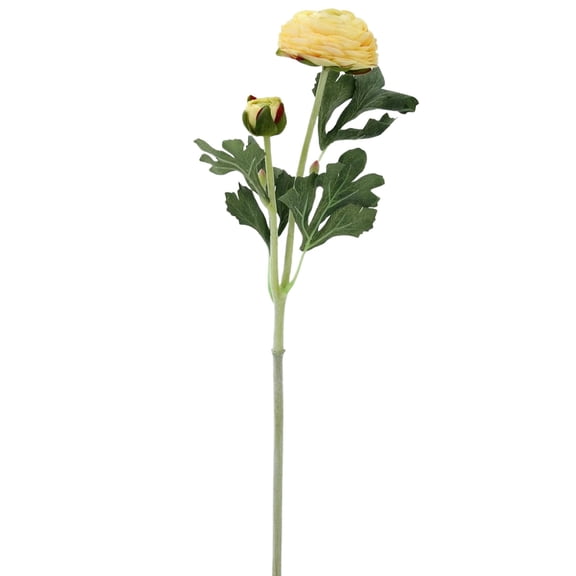 Realistic Silk Red Ranunculus Artificial Flowers Long Stems, 19" Tall Fake Flowers Faux Flowers Suit for Year-Round Home Decoration, Wedding, Bridal Bouquets, Office, 1 Pcs