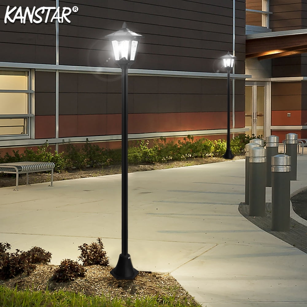 70" Street Vintage Outdoor Garden LED Solar Lamp Post Light Lawn - Adjustable