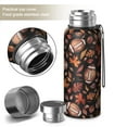 thumbnail image 2 of 20 Oz Fall Football and Autumn Leaves Pattern Coffee Tumbler Double Wall Insulated Stainless Steel Water Bottle | Metal Reusable Thermoses Flask with Cup Cap | Leak & Sweat Proof with Anti-Dust Lid, 2 of 7