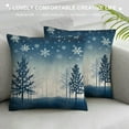 thumbnail image 3 of GOSMITH  Nice Pine Trees Snowflake Christmas Decor Burlap Decorative Rectangle Throw Lumbar Waist Pillow Case Cushion Cover for Couch Living Room, 3 of 5