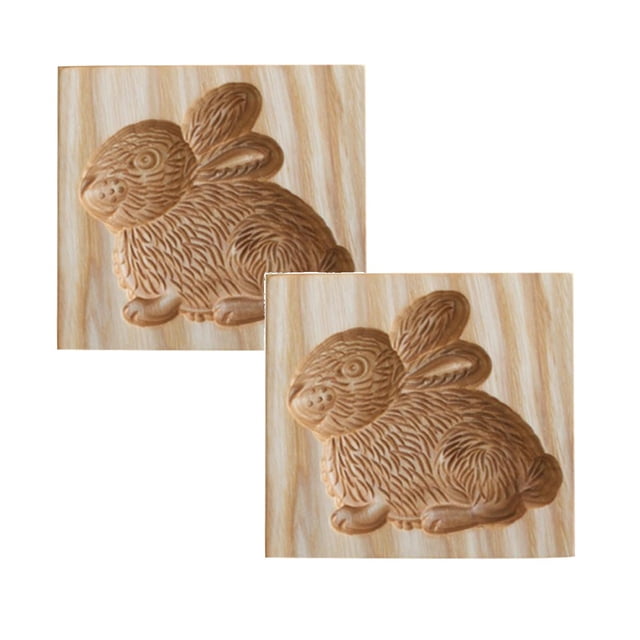 Oleegame 2PC Cookie Mold Cookie Molds Provences Rose Cookie Stamp Embossing Molds Craft Decorating Baking Tool