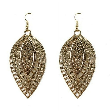 Essentials Earring Gold Leaf Drop Ear