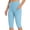 Sky Blue, variant on HAJWOH Women's Yoga Pants Leggings with Pockets High Waisted Knee Length Capris Stretch for Casual Workout Exercise