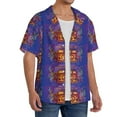 thumbnail image 2 of Balery Peace And Love Men's Casual Button Down Shirt Short Sleeve Textured Summer Cuban Beach Shirts-4X-Large, 2 of 7