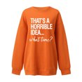 thumbnail image 3 of Vedolay Oversized T Shirts for Women Women's 2023 Oversized Crewneck Sweatshirts Pullover Long Sleeve Cute Clothes,Orange L, 3 of 4