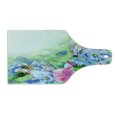 thumbnail image 2 of Watercolor Flower Cutting Board, Surreal Iris Peony Poppy Petals Paint with Moth Butterflies Wilderness, Tempered Glass Cutting and Serving Board, Wine Bottle Shape, Multicolor, by Ambesonne, 2 of 5