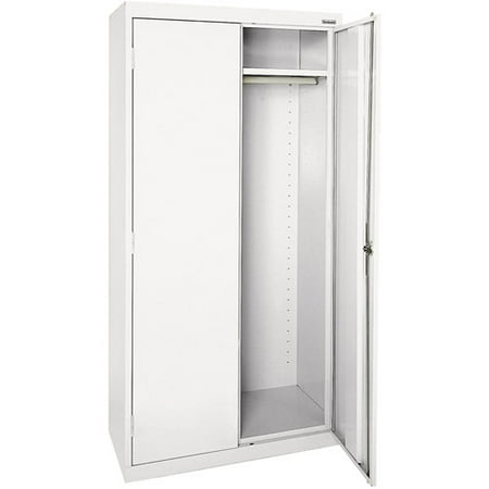 Elite Series Wardrobe Cabinet with Adjustable Shelf, 46"W x 24"D x 72"H, White