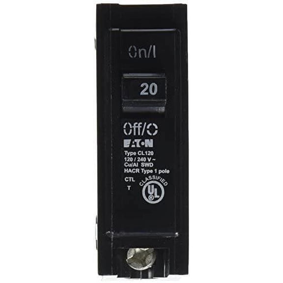 Eaton Single Pole UL Classified Replacement Breaker - 120V 20 Amps - 1 Piece