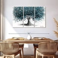 thumbnail image 3 of Elephant Stock Glowing Night Tree Wall Art - Horizontal Multi Panel Canvas - Lobby Wall Decor - Floral And Botanical Multi Panel - White And Gray Decor By Ashvin Harrison - 57" x 36", 3 of 8