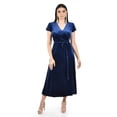 thumbnail image 4 of Vestido envolvente de terciopelo Roman Fashion /Juvenil, 3836 (Azul marino) azul marino CH, 4 of 5