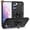 Black, variant on Xpression Phone Case For Samsung Galaxy S25 /S24 Shockproof Hybrid Dual Layer PC + TPU with Metal Ring Kickstand Heavy Duty Armor Shell Cover, Silver