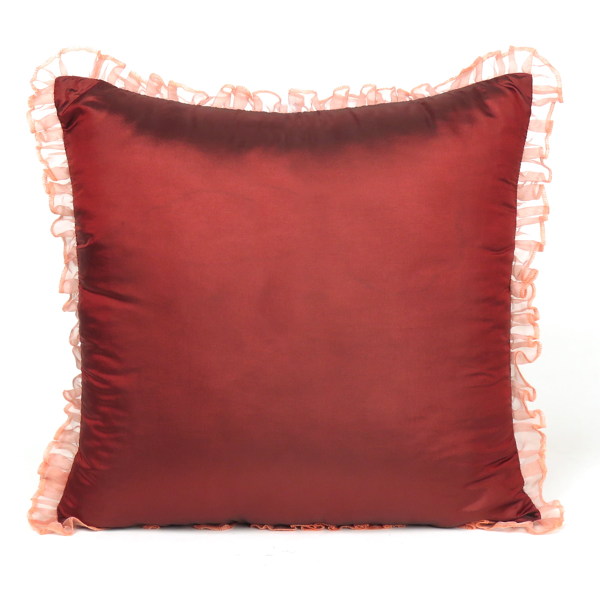 Home Decorative Floor Pillow Silk Brocade Handmade Round Cushion Cover 40cm D